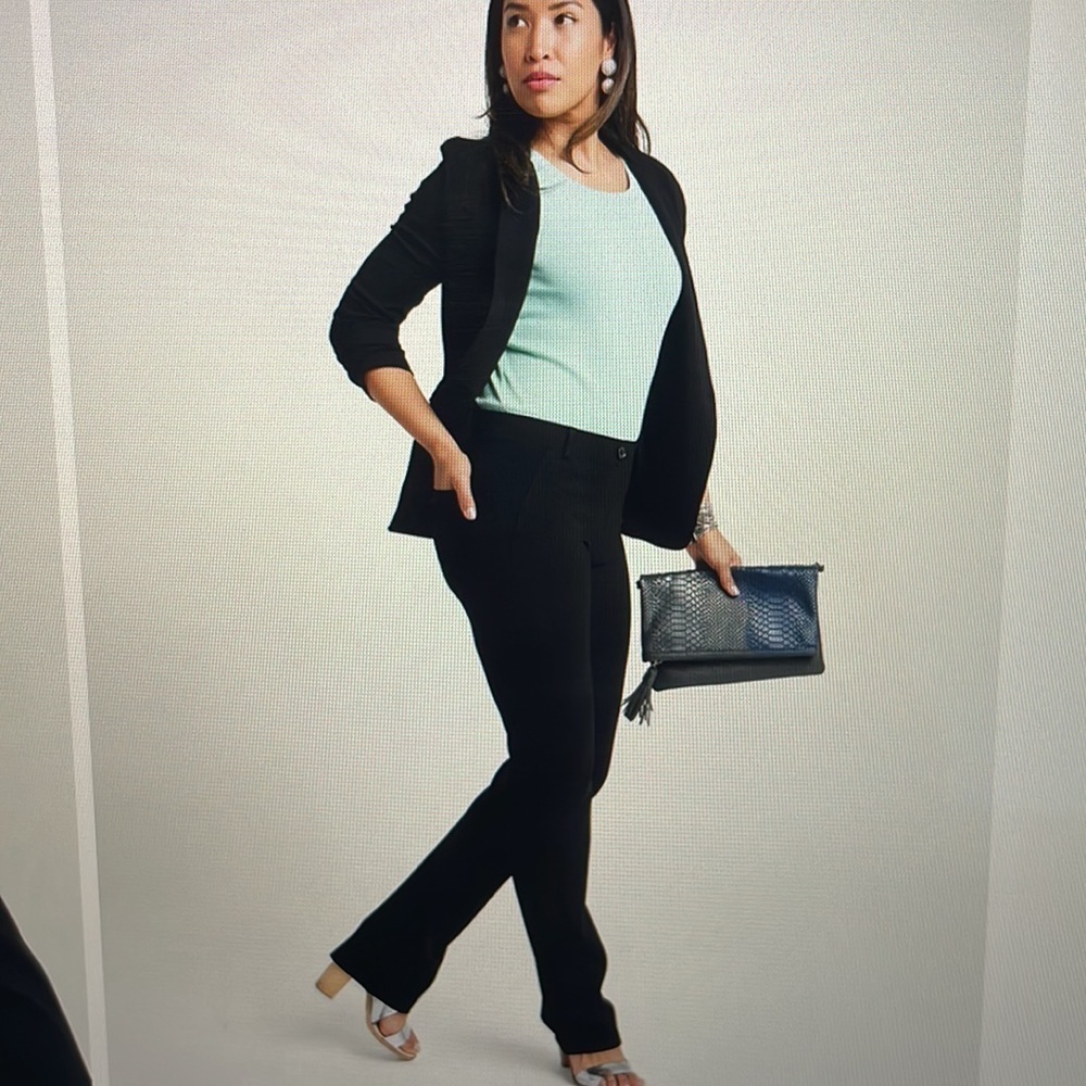 Betabrand Straight leg classic dress pant yoga‎ pants black size MP
